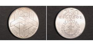 250 Escudo Republica Portuguesa (1975 - ) Plata 