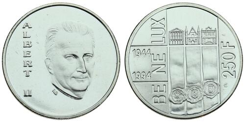 250 Franc Belgien Silber 