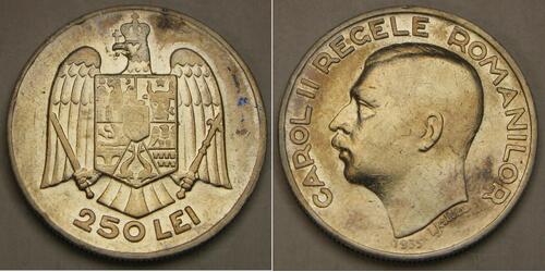 250 Leu Rumänien Silber 