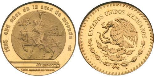 250 Peso México (1867 - ) Oro 