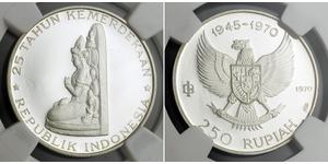 250 Rupia indonesiana Indonesia (1945 - ) Argento 