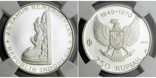250 Rupia indonesiana Indonesia (1945 - ) Argento 