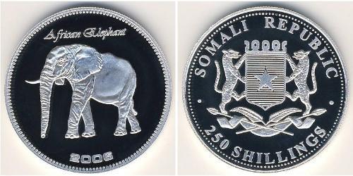 250 Shilling 索马里 銀 