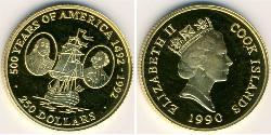 250 Доллар Cook Islands (1965 - ) Золото 