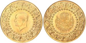 250 Пиастр Турция (1923 - ) Золото Mustafa Kemal Atatürk (1881-1938)