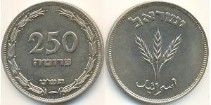 250 Прута Ізраїль (1948 - ) Нікель/Мідь 