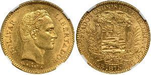 25 Bolivar Venezuela (1811 - ) Gold Simon Bolivar (1783 - 1830)