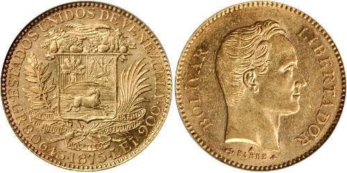 25 Bolivar Venezuela (1811 - ) Gold Simon Bolivar (1783 - 1830)
