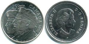 25 Cent Canadá Acero 