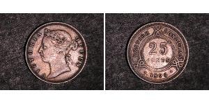25 Cent British Honduras (1862-1981) Argent Victoria (1819 - 1901)