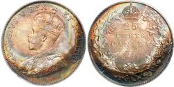 25 Cent Canada Argent George V (1865-1936)