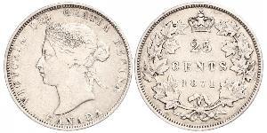 25 Cent Canada Argent Victoria (1819 - 1901)