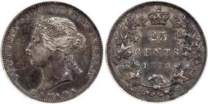 25 Cent Canada Argent Victoria (1819 - 1901)