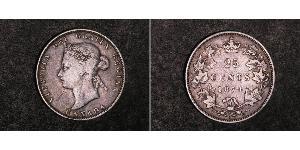 25 Cent Canada Argent Victoria (1819 - 1901)