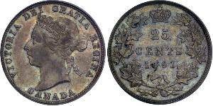 25 Cent Canada Argent Victoria (1819 - 1901)