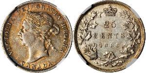 25 Cent Canada Argent Victoria (1819 - 1901)