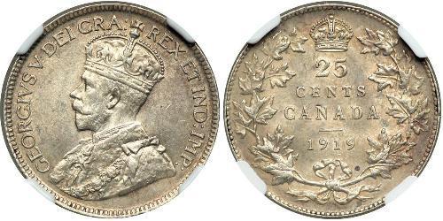 25 Cent Canada Argent George V (1865-1936)