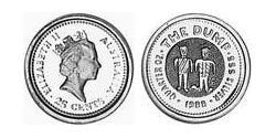 25 Cent Australia (1939 - ) Argento Elisabetta II (1926-2022)