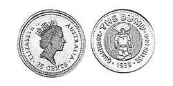 25 Cent Australia (1939 - ) Argento Elisabetta II (1926-2022)