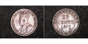 25 Cent Canada Argento Giorgio V (1865-1936)