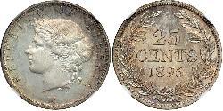 25 Cent Liberia (1847 - ) Argento 