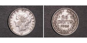 25 Cent Liberia (1847 - ) Argento 