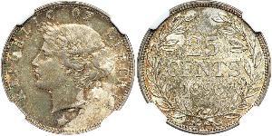 25 Cent Liberia (1847 - ) Argento 