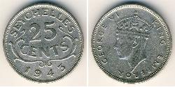 25 Cent Seychelles Argento 