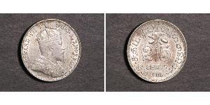 25 Cent Sri Lanka (1948 - ) Argento Edoardo VII (1841-1910)