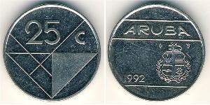 25 Cent Aruba Copper/Nickel 