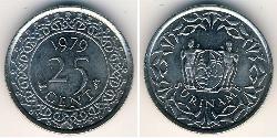 25 Cent Suriname (1975 - ) Cuivre/Nickel 
