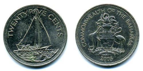 25 Cent Bahamas (1973 - ) Kupfer/Nickel 