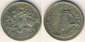 25 Cent Barbados Kupfer/Nickel 