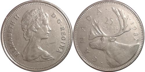 25 Cent Kanada Kupfer/Nickel Elizabeth II (1926-2022)