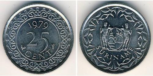 25 Cent Suriname (1975 - ) Kupfer/Nickel 