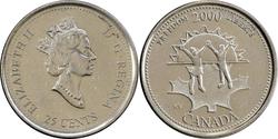 25 Cent Canada Nichel Elisabetta II (1926-2022)