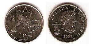25 Cent Canada Nichel Elisabetta II (1926-2022)