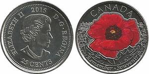 25 Cent Canada Nichel Elisabetta II (1926-2022)