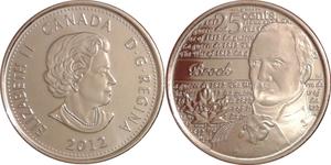 25 Cent Canada Nichel Elisabetta II (1926-2022)