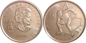 25 Cent Canada Nichel Elisabetta II (1926-2022)