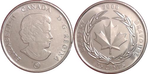 25 Cent Canada Nichel Elisabetta II (1926-2022)