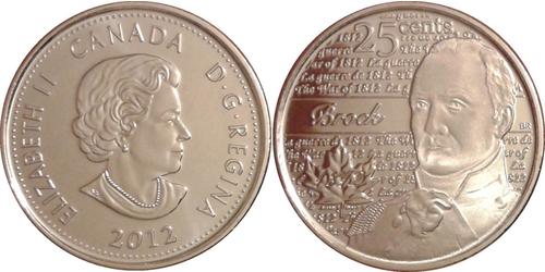25 Cent Canada Nichel Elisabetta II (1926-2022)