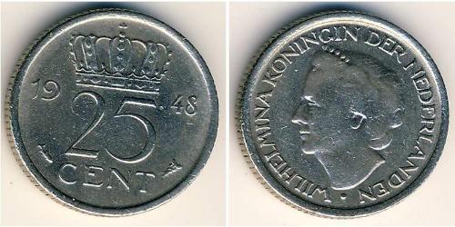 25 Cent Regno dei Paesi Bassi (1815 - ) Nichel 