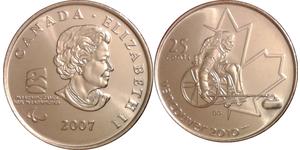 25 Cent Kanada Nickel Elizabeth II (1926-2022)