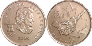 25 Cent Kanada Nickel Elizabeth II (1926-2022)