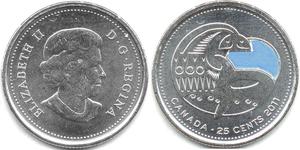 25 Cent Kanada Nickel Elizabeth II (1926-2022)
