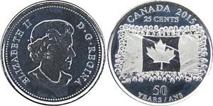25 Cent Kanada Nickel Elizabeth II (1926-2022)