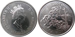 25 Cent Kanada Nickel Elizabeth II (1926-2022)