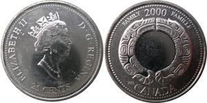 25 Cent Kanada Nickel Elizabeth II (1926-2022)