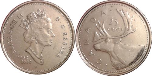 25 Cent Kanada Nickel Elizabeth II (1926-2022)